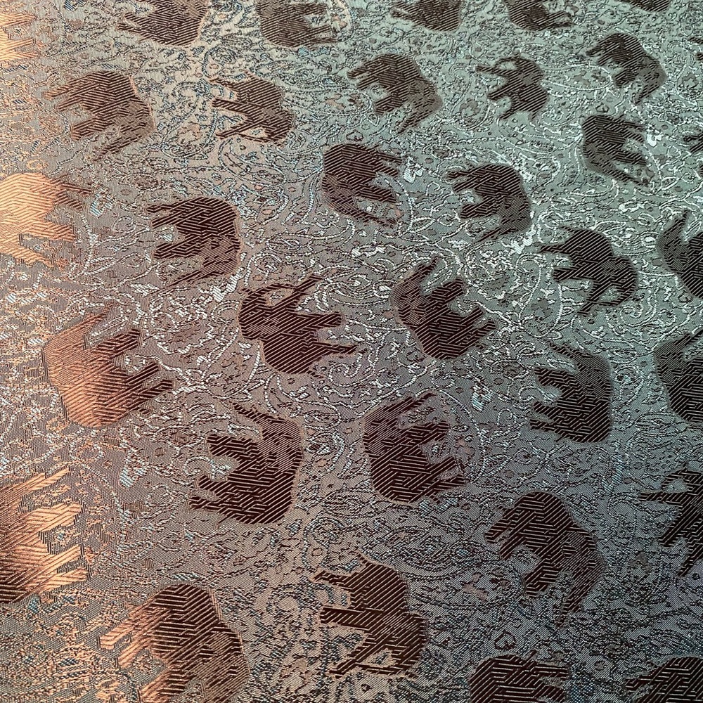 Elephant Patterned 100% Silk Scarf